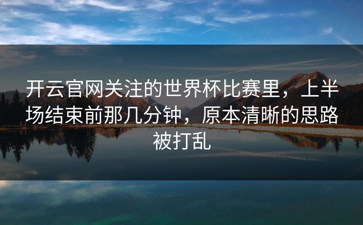 开云官网关注的世界杯比赛里，上半场结束前那几分钟，原本清晰的思路被打乱